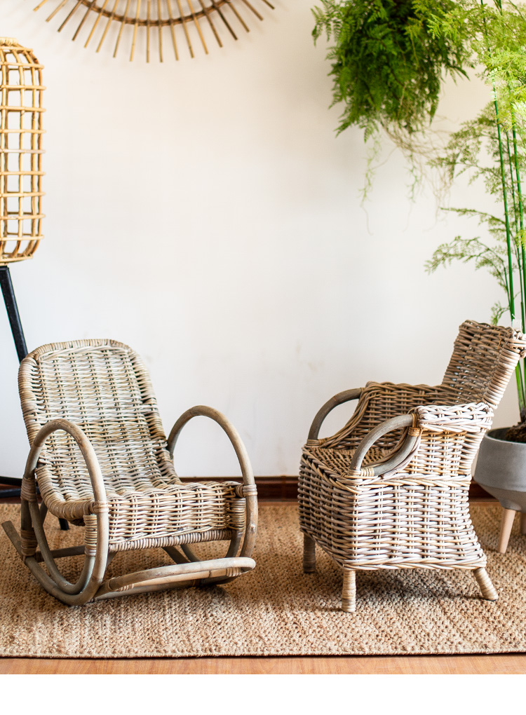 七茉家居 qimo home 美式藤編高檔進(jìn)口藤椅戶外戶外休閑椅