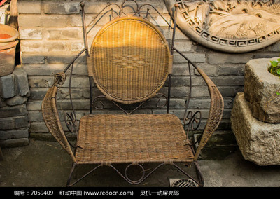 摳圖白底藤椅圖片